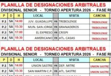 LOCALIAS PARA LA SEGUNDA JORNADA DEL FUTBOL SENIOR EN EL APERTURA