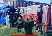 Choque frontal entre camiones en ruta 34: Un herido grave y desvíos